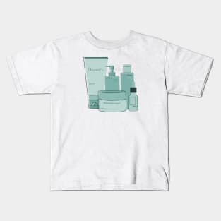 Skincare Essentials (Teal Theme) Kids T-Shirt